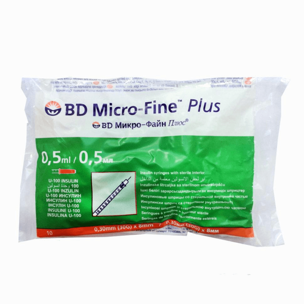 BD micro fine plus insulin syringe 0.5 ml ( 10 pcs )