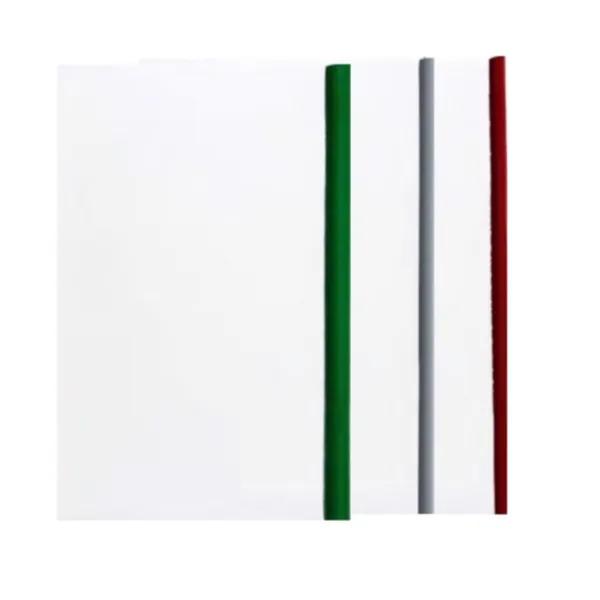 3 Pieces Of Plastic Transparent Sliding Bar File Size A4 White Green Red Colour - 11780