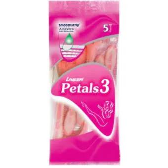 Laser Petals 3 Triple Blade Disposable Razor Pink 5 Razors For Women