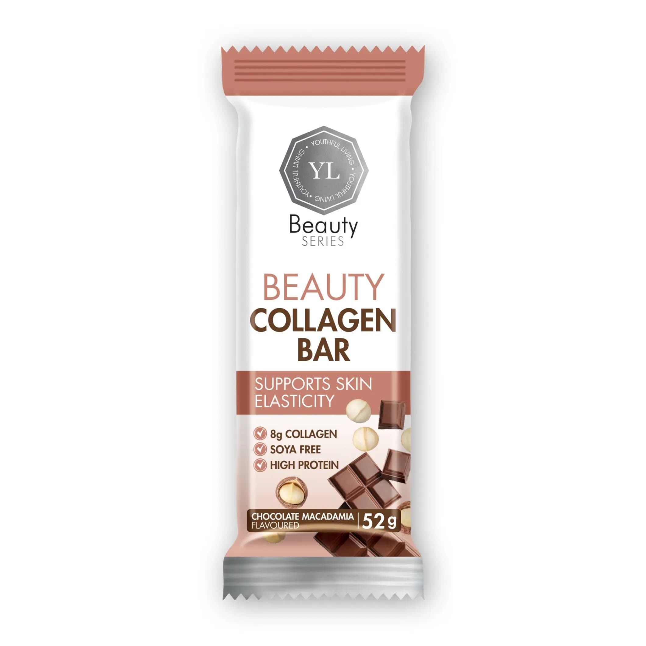 Youthful Living - Beauty Collagen Bar Chocolate Macadamia 52G