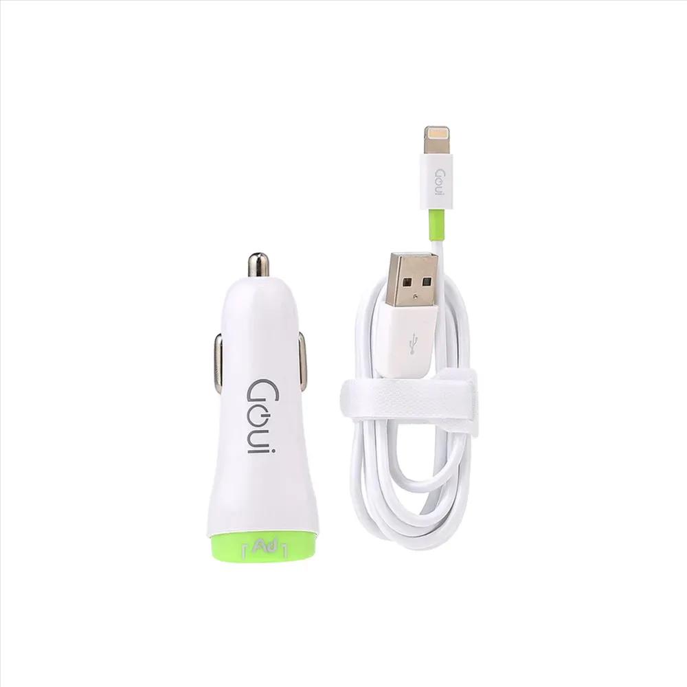 Goui EVE+ 2USB Car Charger with 100cm Lightning