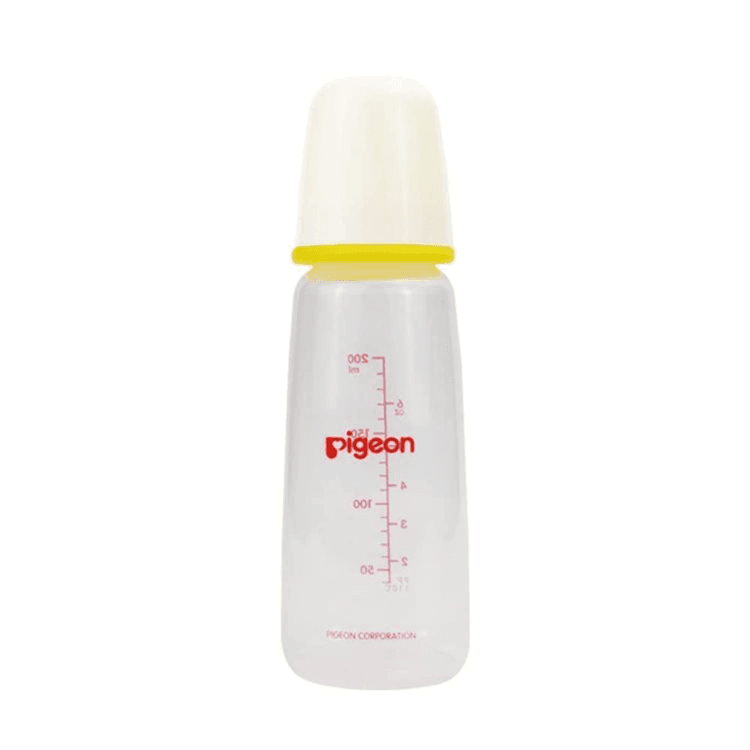 Pigeon Flexible Plastic Nursing Bottle Round Hole Slim Neck Nipple  4+ Months 200ml Code:PA26010
