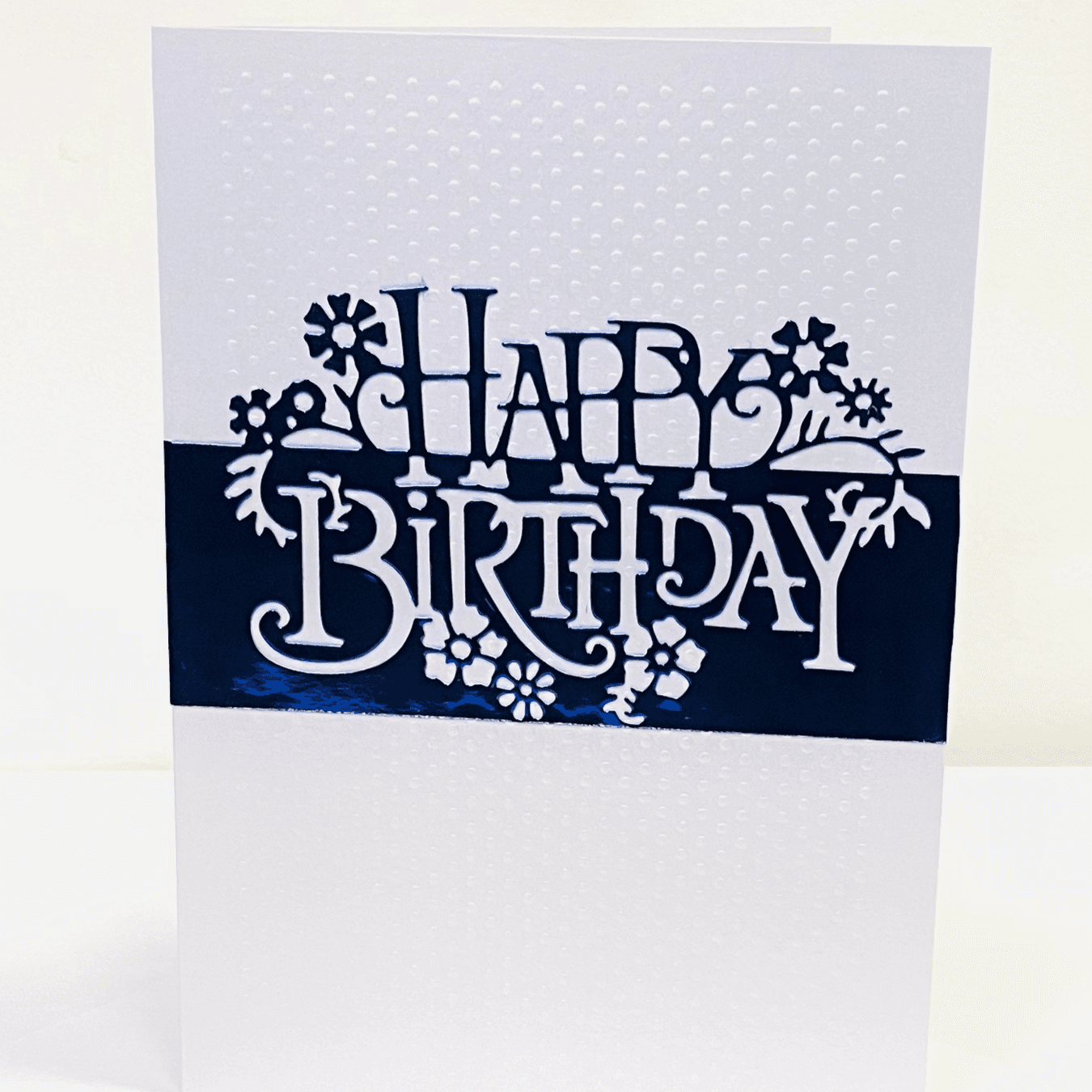 Handmade Happy Birthday White Card
