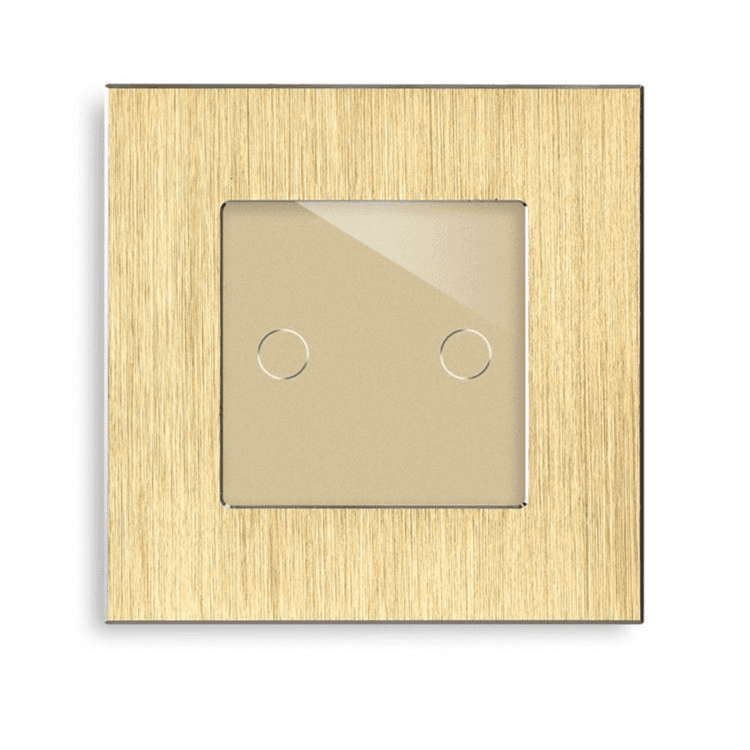 Smart Light Switch Al Panel (2 Gang, Gold)