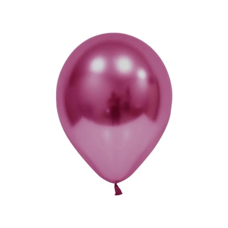 12" Chrome Balloon Fuchsia