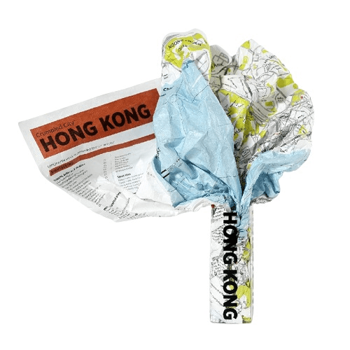 Crumpled City Map Hongkong