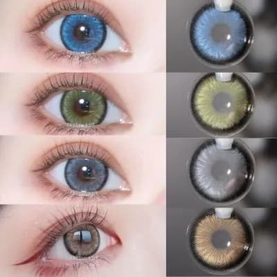 Beauty Daily Color Contact Lenses Mix 4 Color (Blue-green-grey-hazel) 8 Lenses