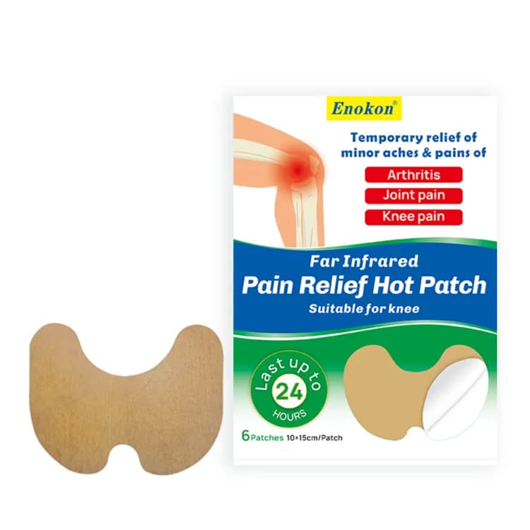 Enokon Far Infrared Pain Relief Heat Patch Last For 24 Hours 10 x 15cm 6 Patches Suitable For Knee