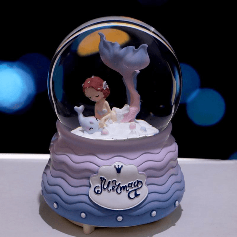 Mermaid With Dolphin Crystal Ball