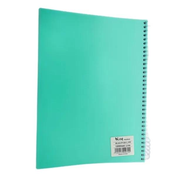 Blog University Ruled Notebook A4 Size 120 Sheets Turquoise Green Colour - 604