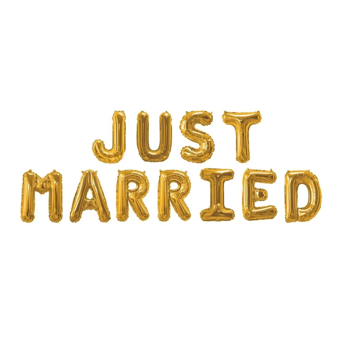 Just Married Balloon Banner