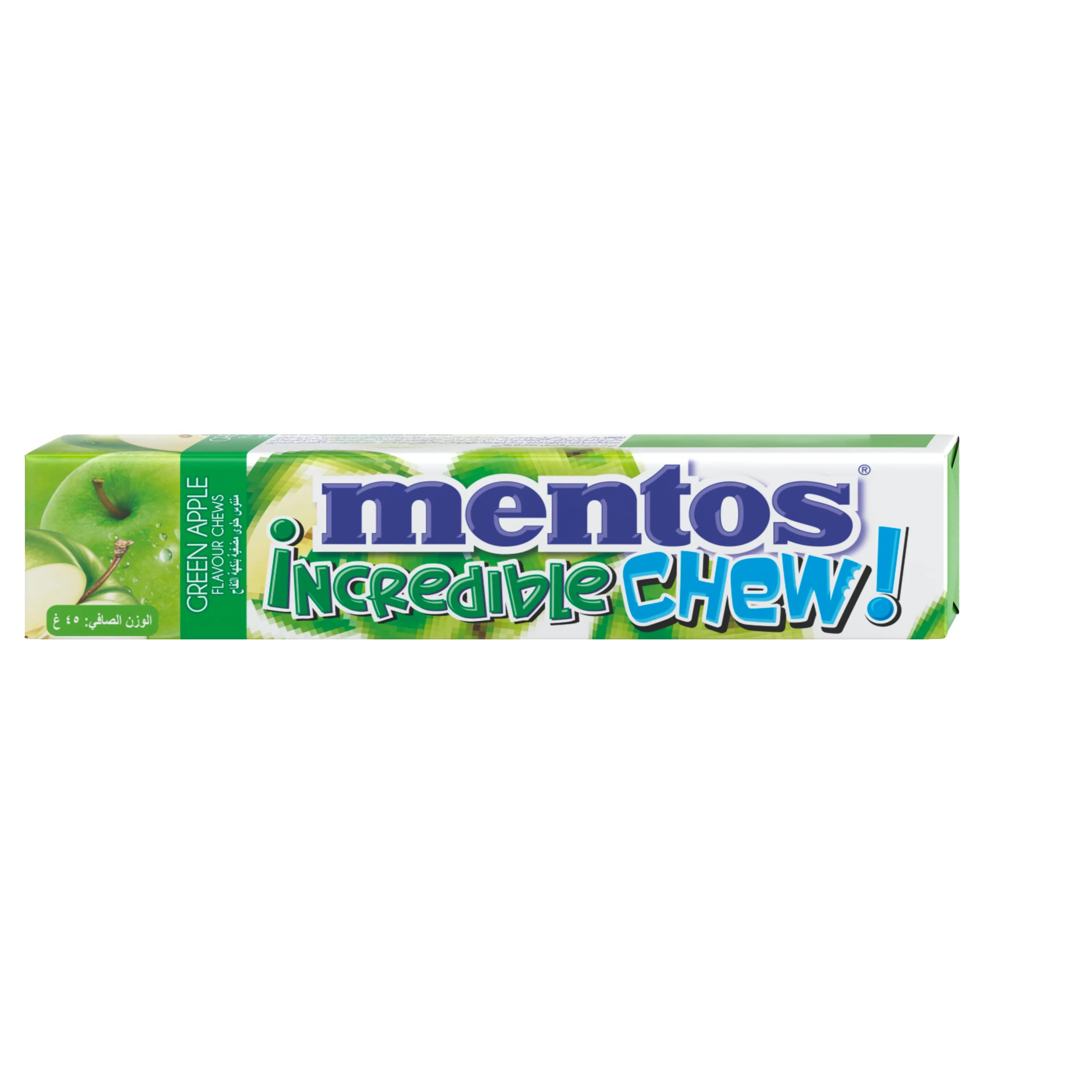 Mentos Incredible Chew Green Apple 45gm