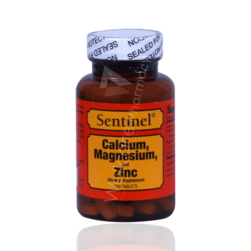 Sentinel Calcium, Magnesium, Zinc 100 Tablets