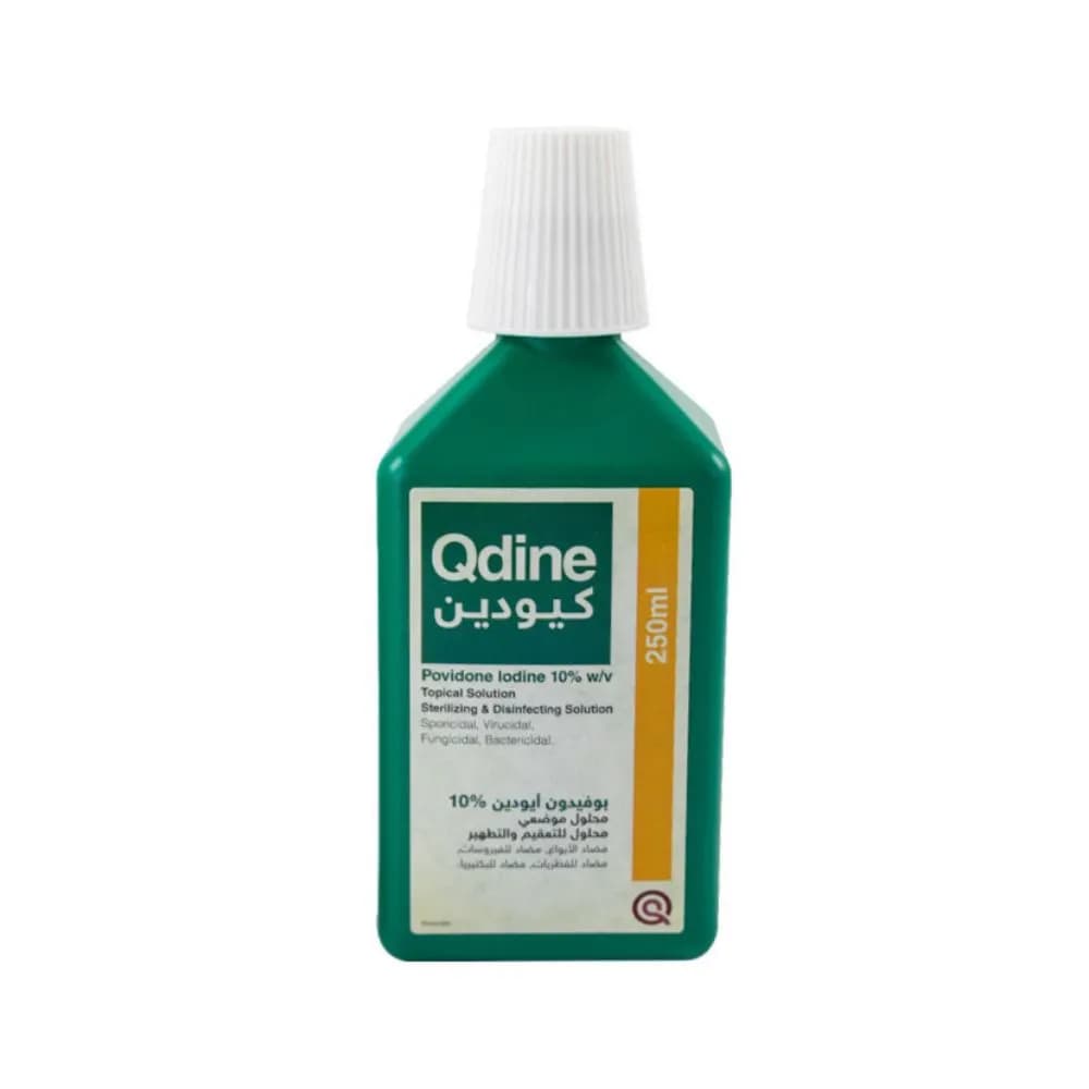 Qdine Povidone Iodine Soln 10% 250Ml 