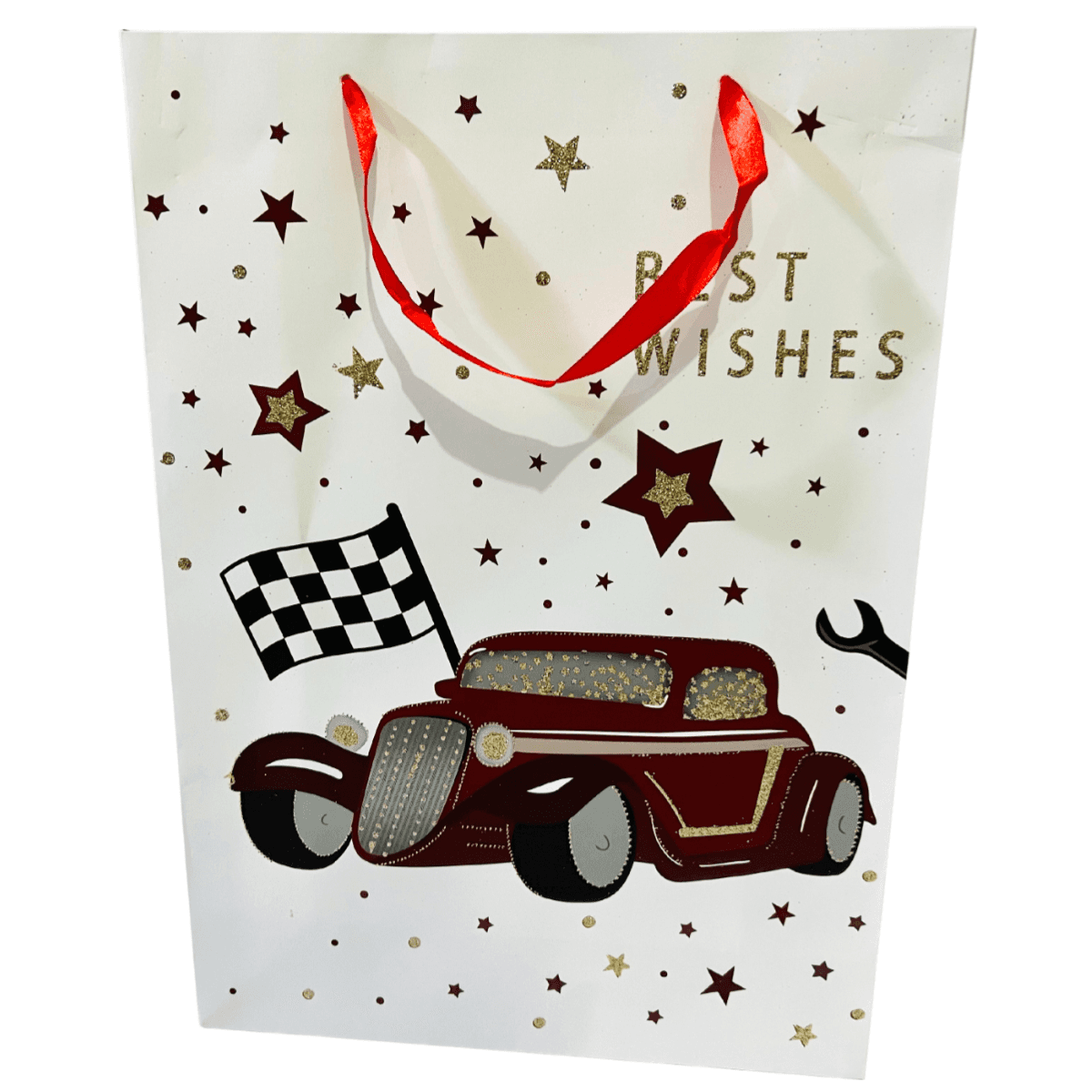 Best Wishes Car Racing themed Gift Bag-Large (GCRQ48)