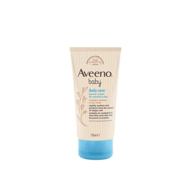 Aveeno Baby Daily Care Barrier Cream For Sensitive Skin With Oatmeal & Zinc Oxide 100ml