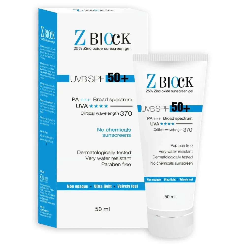 Ethicare Z Block Spf 50+ Sunscreen Gel 50 Gm