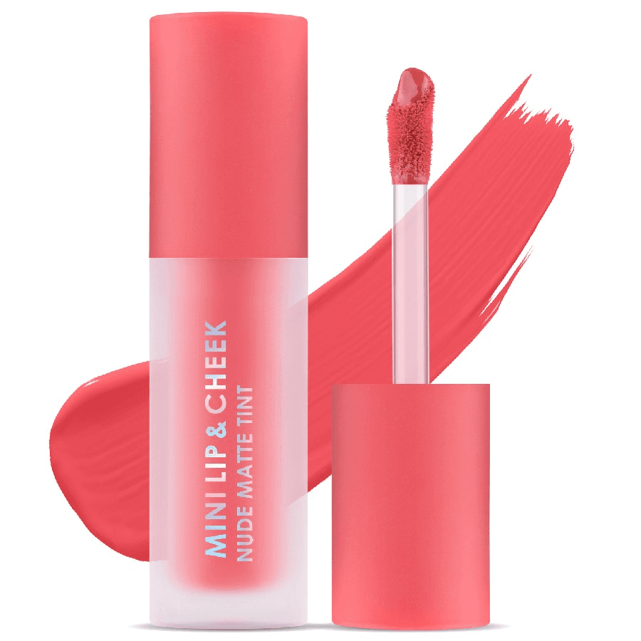 Mini Lip & Cheek Nude Matte Tint #02 Bright Coral