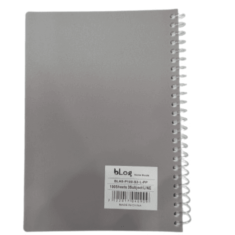 Blog Notebook A5 100 Sheets 3 Subject Line