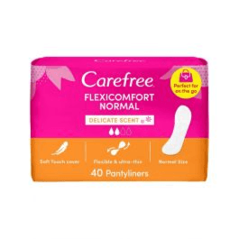 Carefree Fresh Cotton Panty Liners 40Pcs