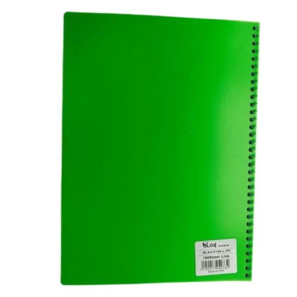 Blog University Ruled Notebook A4 Size 150 Sheets Light Green Colour - 605