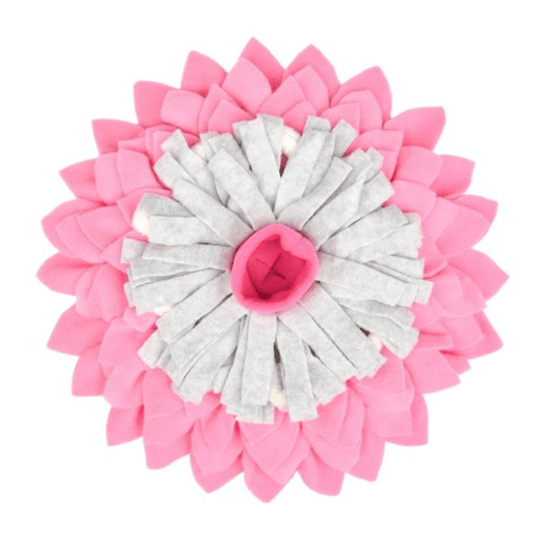 Pacino Nose Work Mat Flower - Pink And Grey