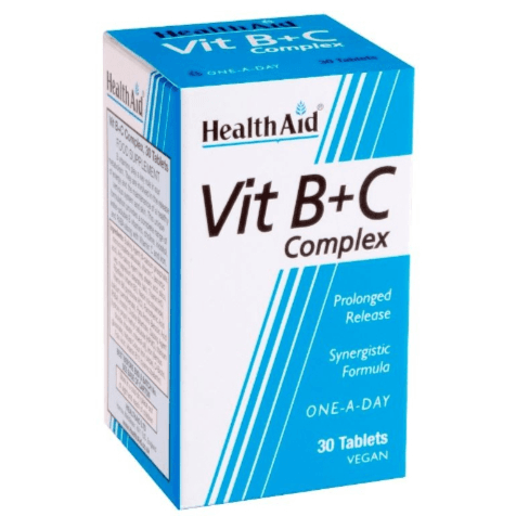 Health Aid Vitamin B + C Complex Tab 30's