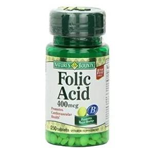 Natures Bounty Folic Acid 400mcg 250 Tabs