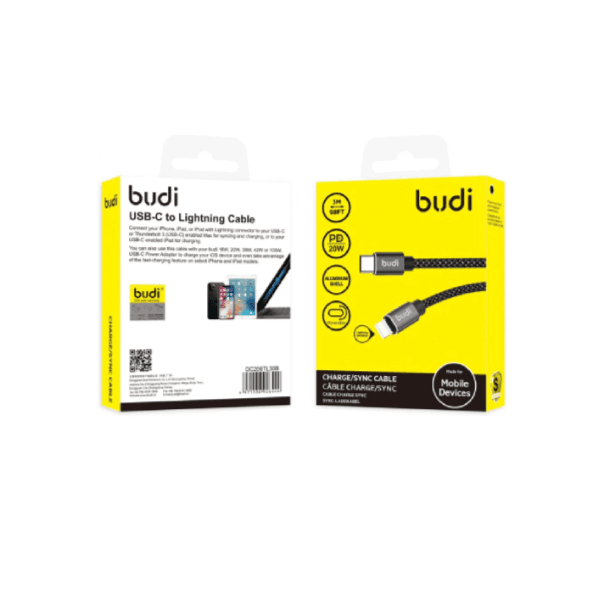 Budi USB C To Lightning 3 Mtr Cable