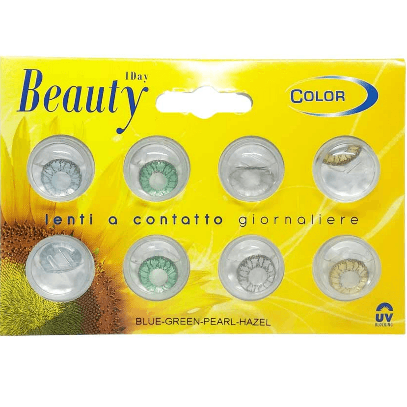 Beauty Daily Color Contact Lenses Mix 4 Color Green Blue Grey Hazel