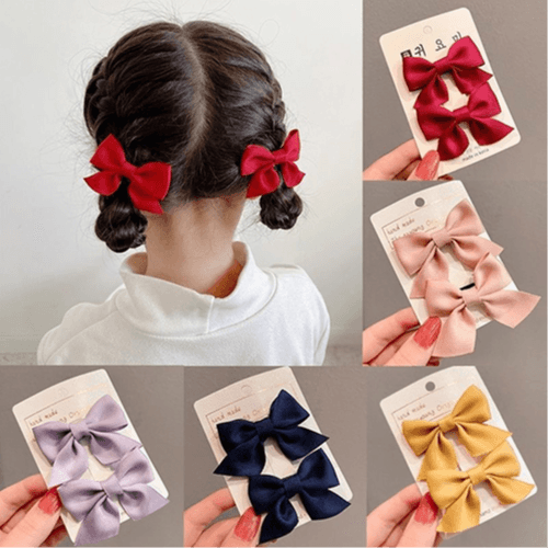 Colorful Flower Hair Clips (2Pcs)