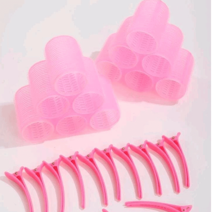 Hair Curler 12 Pieces + Hair Clips 12 Pieces, A-04