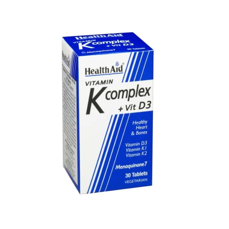 Health Aid Vitamin K Complex + Vit D3 Tabs 30's