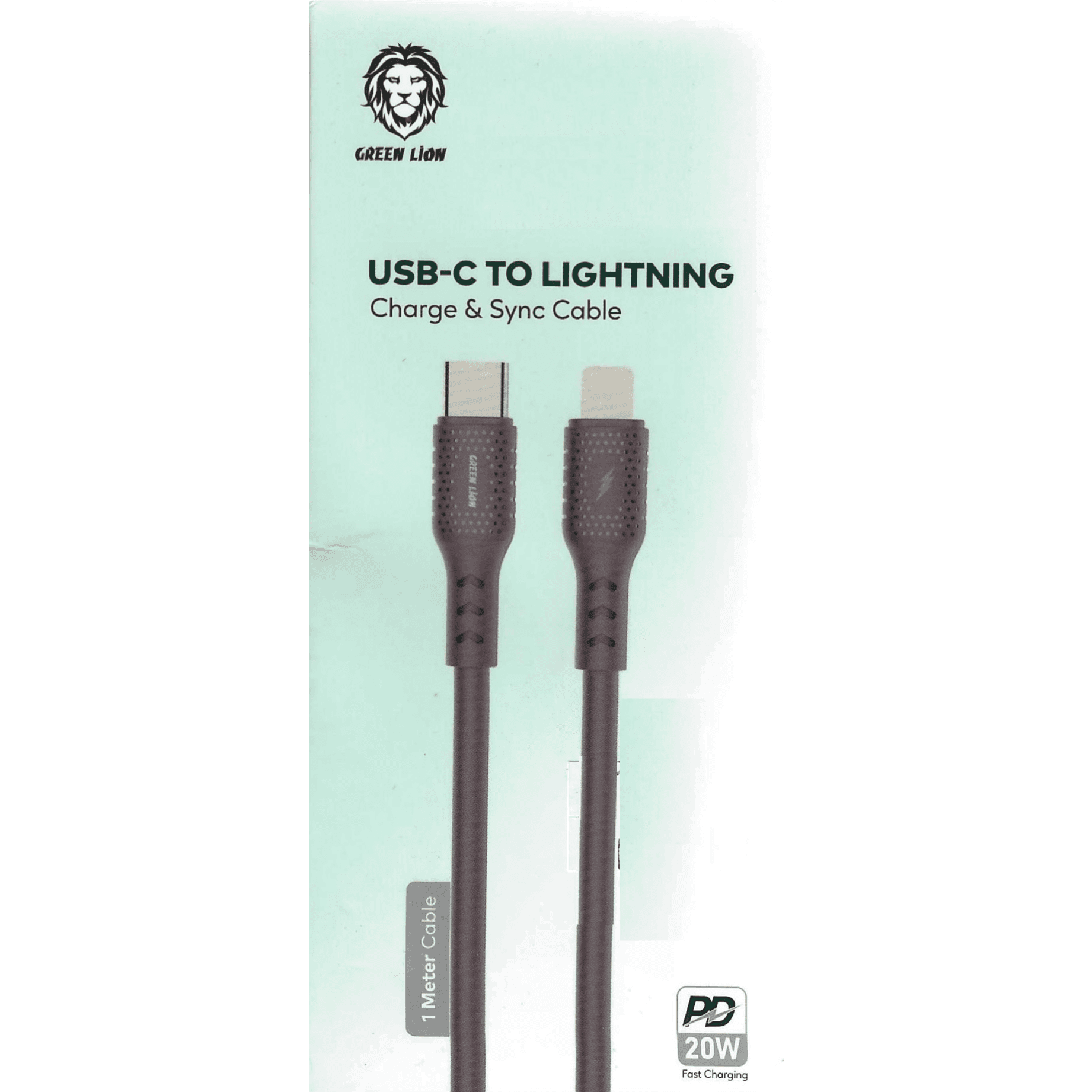 Green Lion Type-c To Lightning 1m 20w Pvc Cable Black