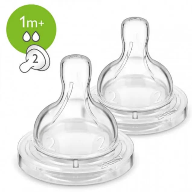 Philips Avent Classic Anti-colic Teats +1 month - 2pc