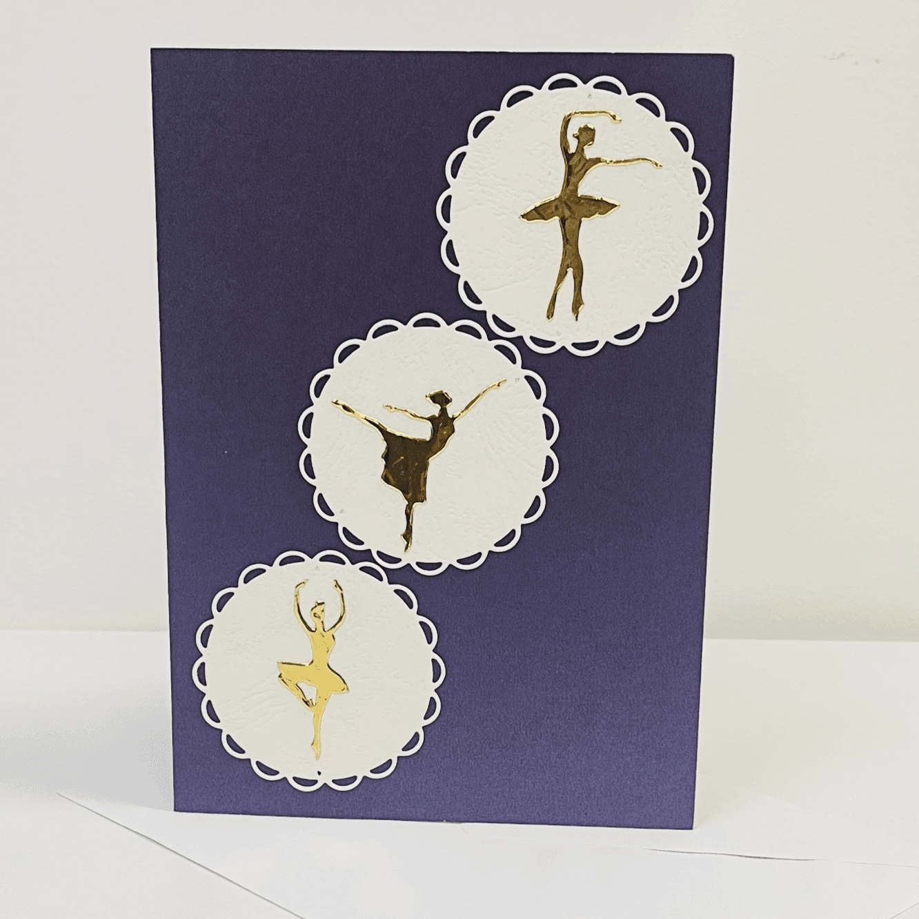 Handmade Ballerina In Purple Card