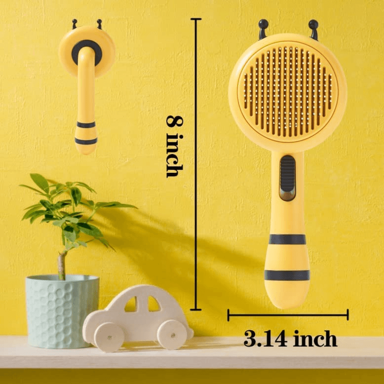 Pet Grooming Brush  Cat And Dog Hair Removal  Self Cleaning