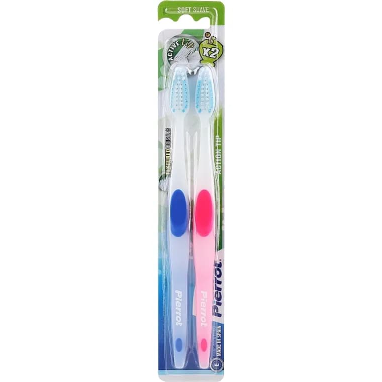 327 - Pierrot Action Tip Toothbrush X 2 Pcs (Mediu