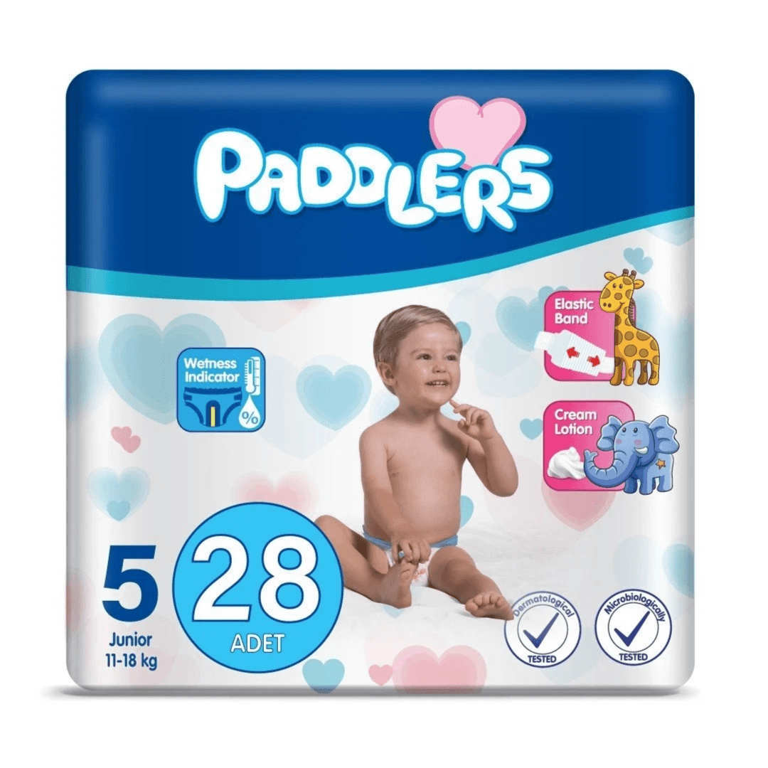 Paddlers Baby Diaper Number 5 Junior 28 Pieces (11-18 Kg) Eco Package