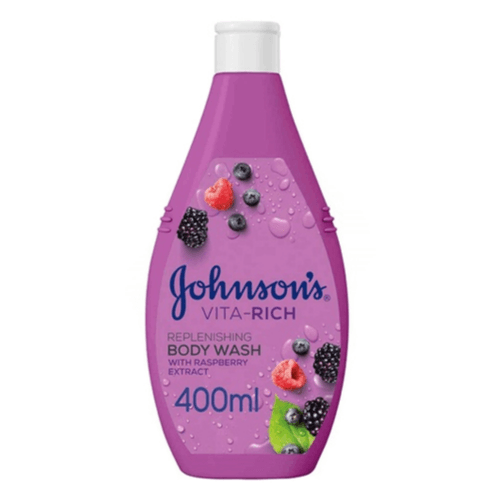 Johnsons Vita-Rich Replenishing Body Wash With Raspberry Extract 400 Ml