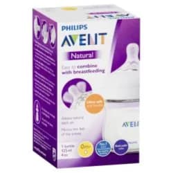 Avent Natural Plastic Nursing Bottle 0+months Easy To Combine With Breastfeeding 125ml Code:scf030/17