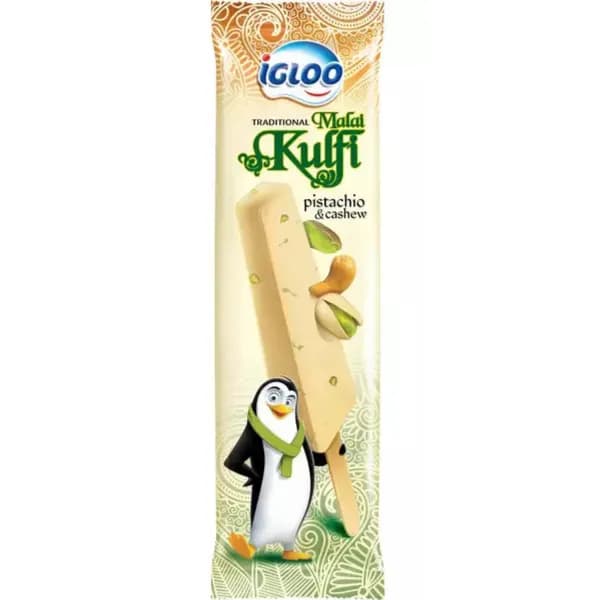 Igloo Malai Kulfi Pistachio & Cashew Ice Cream Stick 65ml