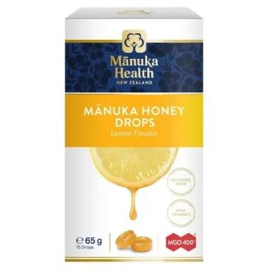 Manuka Health Manuka Honey Drops Mgo 400+ Lemon With Vitamin C 65gm 15 Pieces