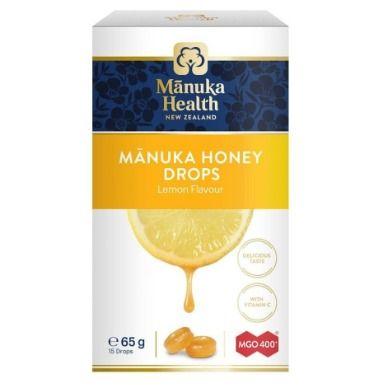 Manuka Health Manuka Honey Drops Mgo 400+ Lemon With Vitamin C 65gm 15 Pieces