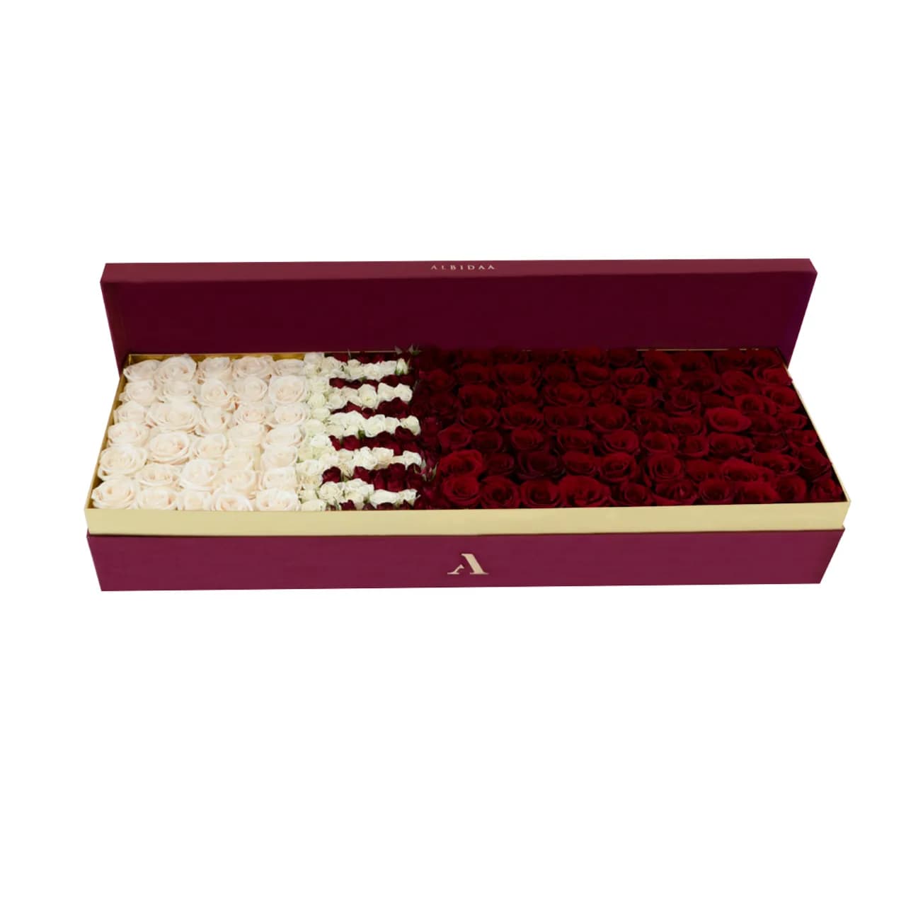 Fresh Roses Is Rectangular Suede Box