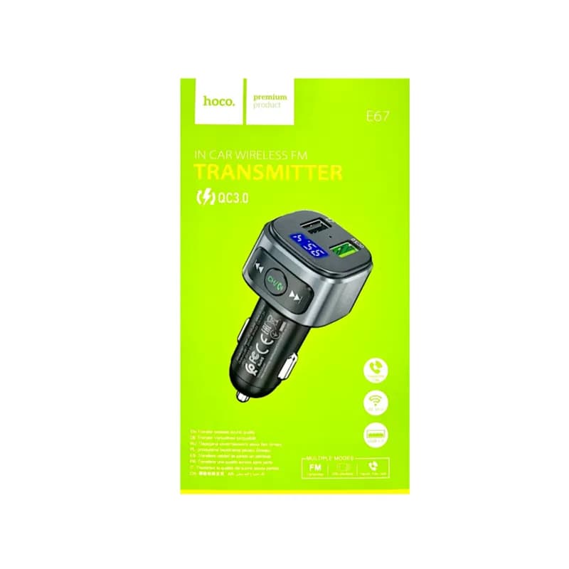 HOCO Fighter QC3.0 Car Bluetooth FM Transmitter - 7349