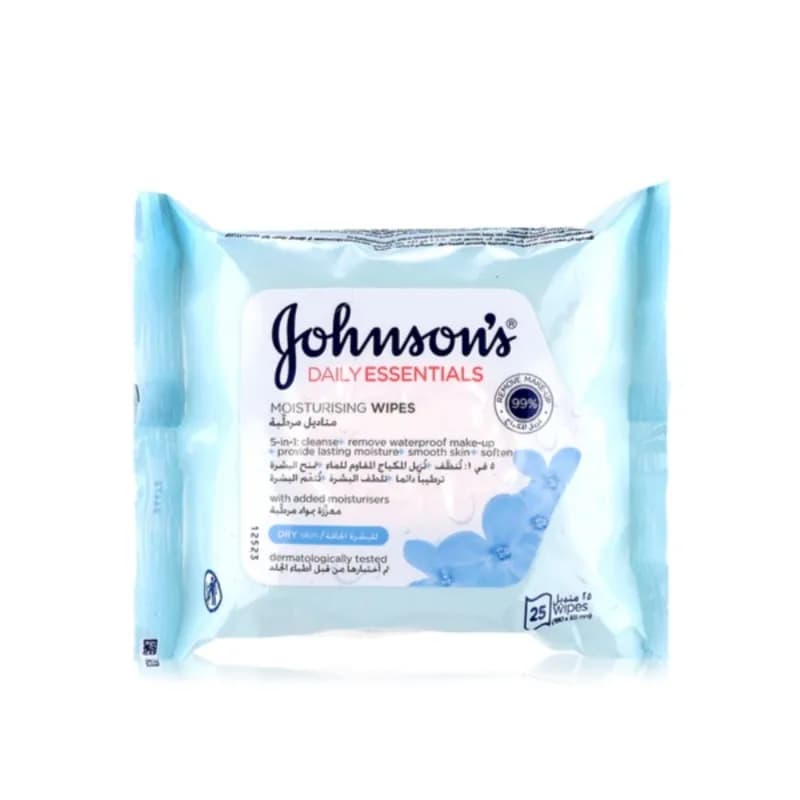 Johnsons Face Care For Dry Skin Wipes 25's