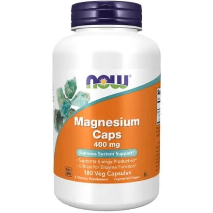 Now Magnesium 400mg 180 Veg Capsules