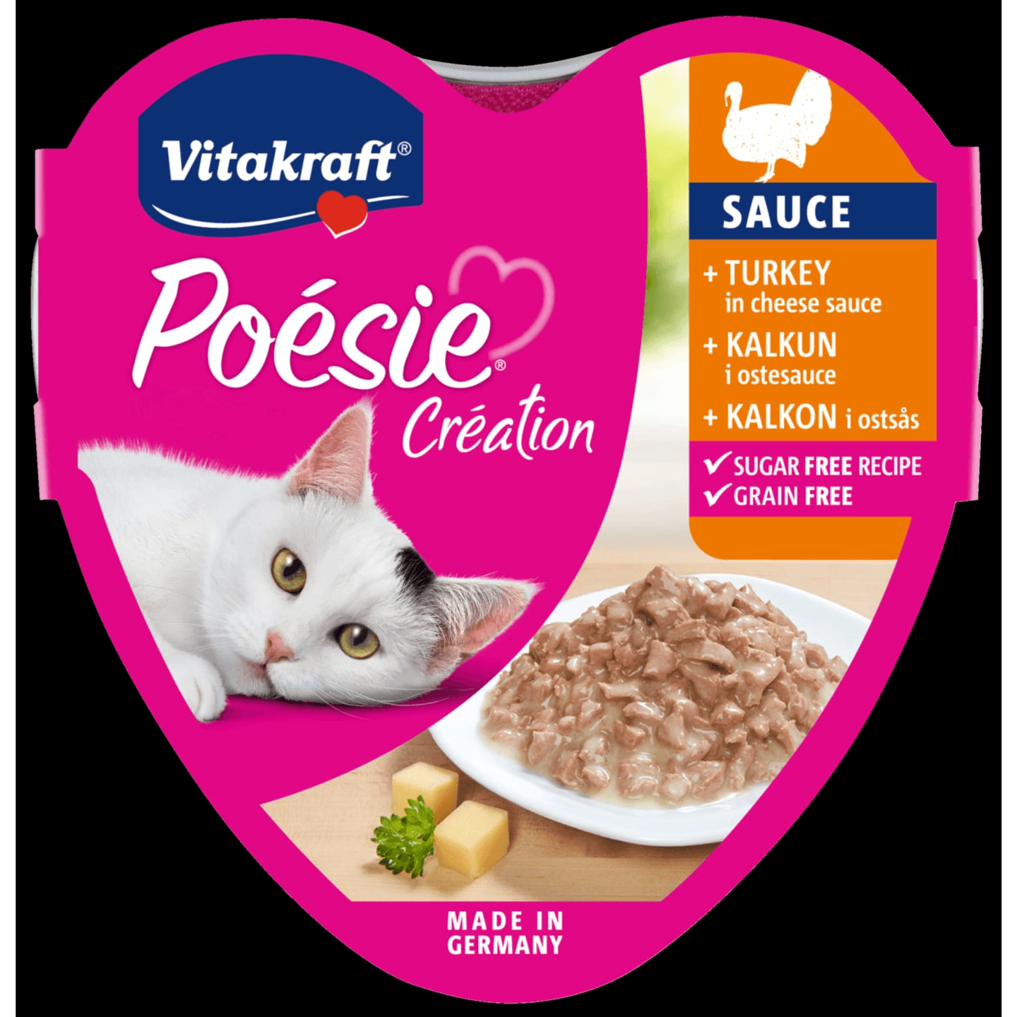 Vitakraft Poesie Wet Food With Turkey In Cheese Sauce For Adult Cats 85G