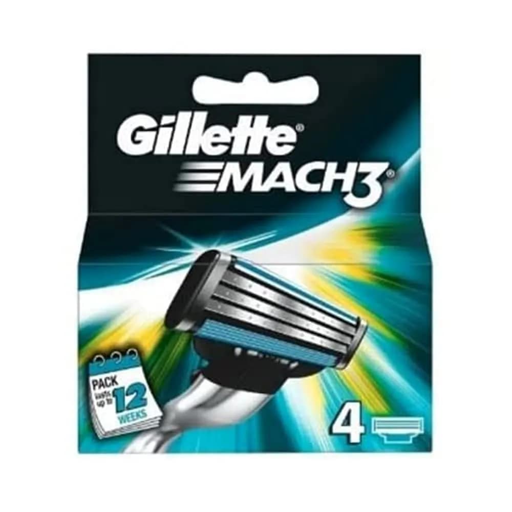 Gilllette Mach 3 Razor Blade 4 Pieces